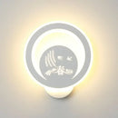 Modern white cartoon dog led wall light fixture 110v-120v bedroom