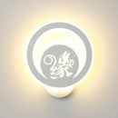 Modern white cartoon dog led wall light fixture 110v-120v bedroom