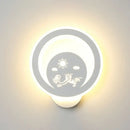 Modern white cartoon dog led wall light fixture 110v-120v bedroom