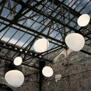Modern white cascading glass pendant light for dining room