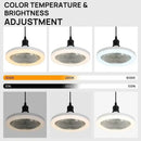 Modern white ceiling fan light with e27 socket for bedroom
