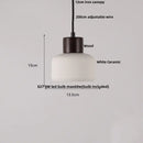 Modern white ceramic and wood pendant light fixture kitchen decor