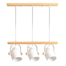 Modern white ceramic and wooden iron art pendant lamp dining room