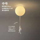 Modern white ceramic bear led ceiling light for kids bedroom