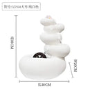 Modern white ceramic circulating water fountain living room decor