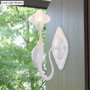 DecorBites™ Modern White LED Wall Sconce Light Fixture - Oval Glass, Dolphin-Shaped Arm