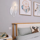 DecorBites™ Modern White LED Wall Sconce Light Fixture - Oval Glass, Dolphin-Shaped Arm