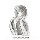 Modern white ceramic curl sculpture living room decor