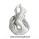 Modern white ceramic curl sculpture living room decor