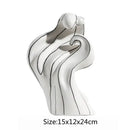 Modern white ceramic curl sculpture living room decor