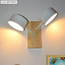 Modern white ceramic double drum wall sconce kitchen light 110v-120v