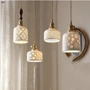 Modern white ceramic flower pendant lamp kitchen led lighting