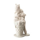 Modern white ceramic ice cream cat sculpture living room decor