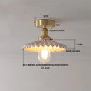 DecorBites™ Ceramic LED Ceiling Light Modern White Porch Balcony Luminaria