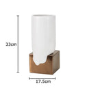 Modern white ceramic liquid vase living room melting bronze decor