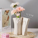DecorBites™ Ceramic Man Face Book Stand Vase for Room Decor and Storage