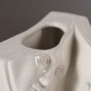 DecorBites™ Ceramic Man Face Book Stand Vase for Room Decor and Storage