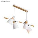 DecorBites™ Nordic Island Light with Tapered Shade - Green/Grey/White - 4 Lights - Kitchen Dining Room Hanging Lamp