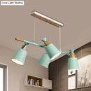 DecorBites™ Nordic Island Light with Tapered Shade - Green/Grey/White - 4 Lights - Kitchen Dining Room Hanging Lamp