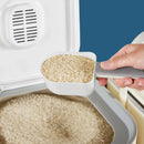 Modern white ceramic rice food storage container kitchen grain bucket