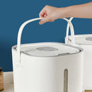 Modern white ceramic rice food storage container kitchen grain bucket