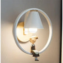 Modern white child figurine led wall lamps for bedroom