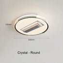 Modern white & chrome square ceiling fan chandelier bedroom led light