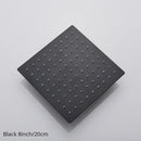 Modern white chrome square rainfall shower head bathroom fixture