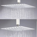 Modern white chrome square rainfall shower head bathroom fixture