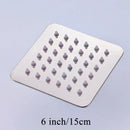 Modern white chrome square rainfall shower head bathroom fixture