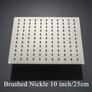 Modern white chrome square rainfall shower head bathroom fixture