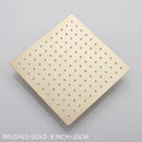 Modern white chrome square rainfall shower head bathroom fixture
