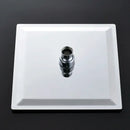 Modern white chrome square rainfall shower head bathroom fixture