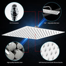 Modern white chrome square rainfall shower head bathroom fixture