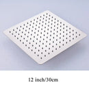 Modern white chrome square rainfall shower head bathroom fixture