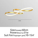 Modern white circle led chandelier living room infinity pendant light