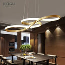 Modern white circle led chandelier living room infinity pendant light