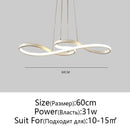 Modern white circle led chandelier living room infinity pendant light