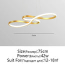 Modern white circle led chandelier living room infinity pendant light