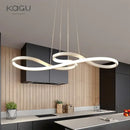 Modern white circle led chandelier living room infinity pendant light