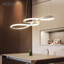 Modern white circle led chandelier living room infinity pendant light