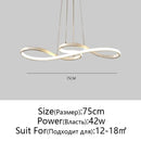 Modern white circle led chandelier living room infinity pendant light