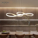 Modern white circle led chandelier living room infinity pendant light