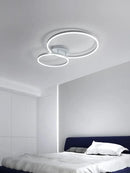 Modern white circular led decorbites ceiling lamp set for bedroom