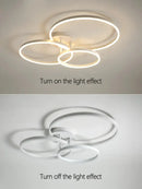 Modern white circular led decorbites ceiling lamp set for bedroom