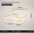 Modern white circular led decorbites ceiling lamp set for bedroom