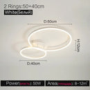 Modern white circular led decorbites ceiling lamp set for bedroom