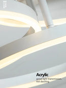 Modern white circular led decorbites ceiling lamp set for bedroom