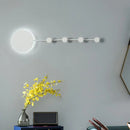 Modern white circular led wall lamp bedroom light fixture bulb included