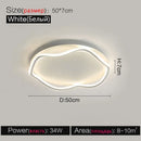 Modern white cloud led ceiling lamp for minimalist bedroom